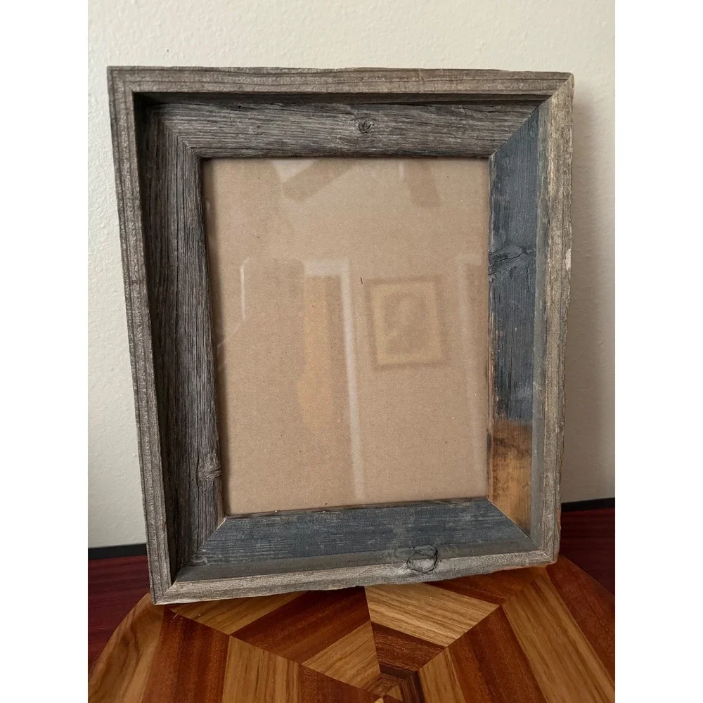 Rustic Reclaimed Barn Wood Picture Frame 8x10 Farmhouse Distressed Gray Brown